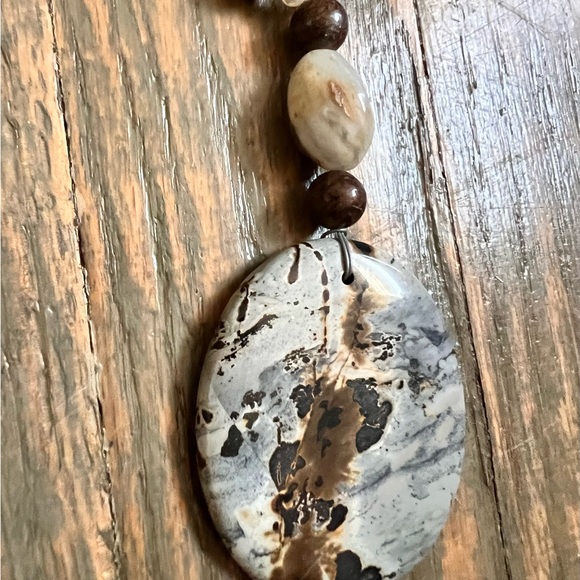 Blossom Agate Multi Stone Beaded Necklace - Picture 2 of 3